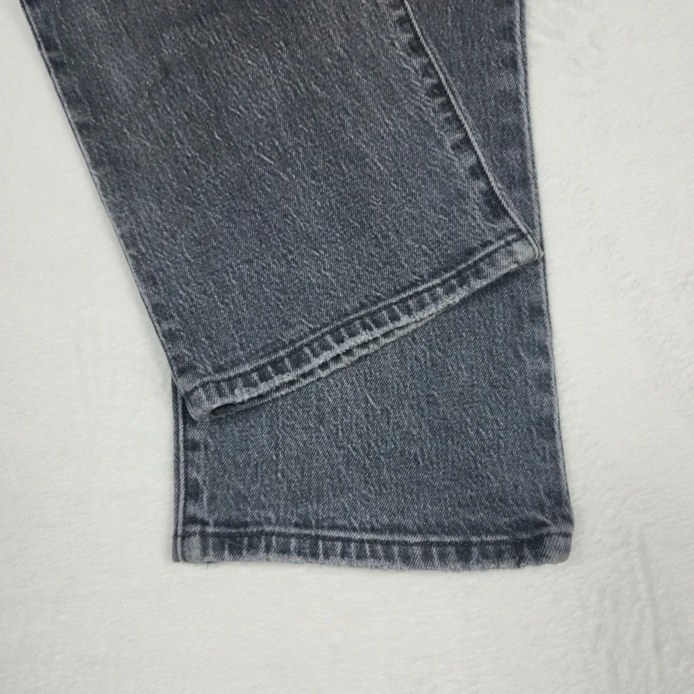 Levis 501 Jeans Mens 32x30 Black Straight Button Fly Faded Stretch Denim - Picture 9 of 14